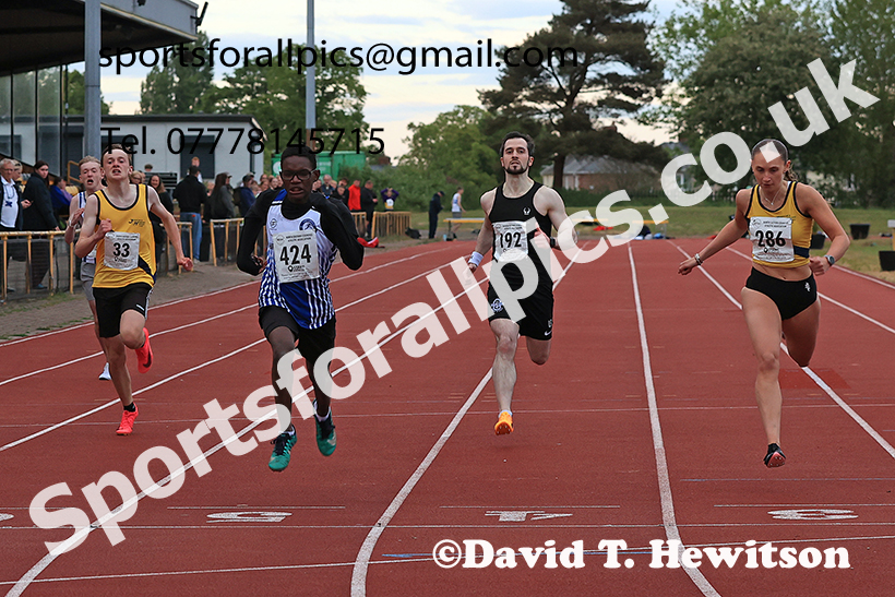 The 200 metres, 2025 NEGP No 2, Monkton Stadium, Wednesday, May 28th. Photo: David T. Hewitson/Sports for All Pics